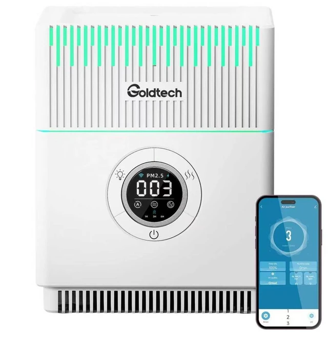 Main image of Air Purifier and Humidifier Combo for Office Bedroom | Covers Up to 250 ft²,Quiet Sleep Mode, Up to 20H Runtime,7-Color Light,800ML Water Tank, H13 True HEPA Filter