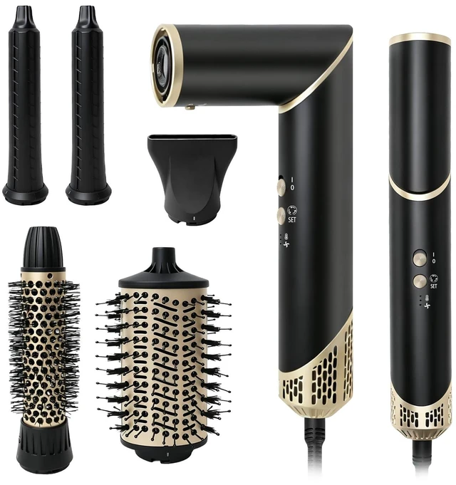 Main image of 5 in 1 Blow Dryer Brush, Hair Dryer Air Wrap Hair Styler | Professional Negative Ionic Straightener Brush for Curling/Fast Drying/Volumizing/Straightening Styling