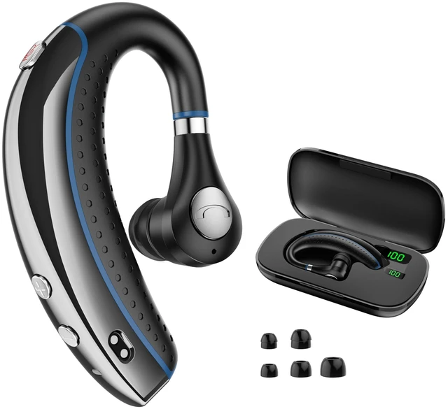 Main image of Bluetooth Headset, Bluetooth Earpiece, Wireless Headset with Mic for Work | Upgraded Noise Cancelling Mic Charging Case Multipoint Mute Button for Business Office Phone Computer WFH Driving Trucker