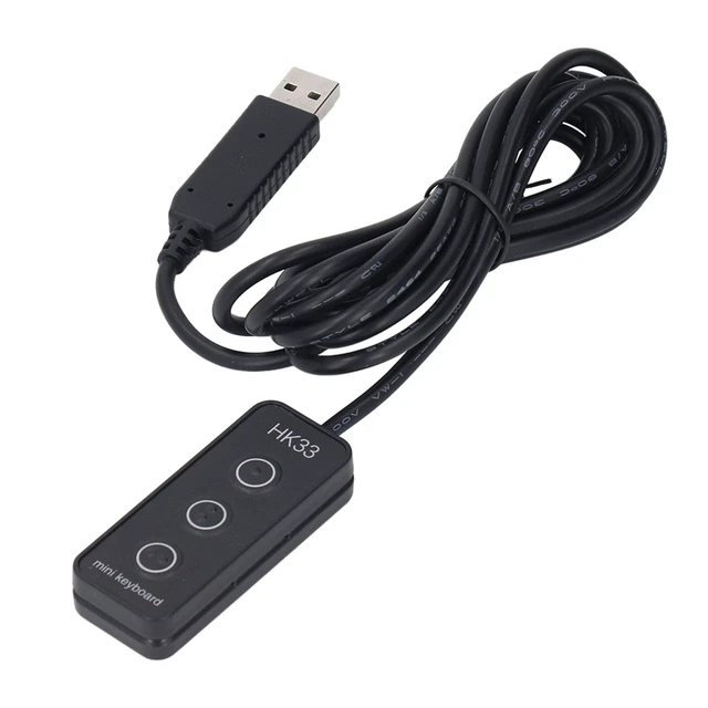 Alt view image 4 of 7 - USB Programmable Macro Keyboard, 2m Cable, Magnetic Mount (HK33 3 | Custom Mini Keypad with Braille Dots, ABS Build, 38 Character String Print, for OS X iOS, Office Gaming