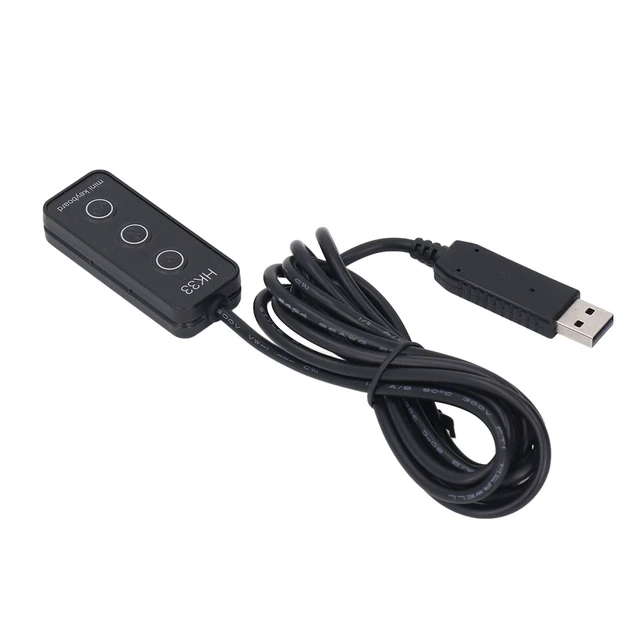 Alt view image 5 of 7 - USB Programmable Macro Keyboard, 2m Cable, Magnetic Mount (HK33 3 | Custom Mini Keypad with Braille Dots, ABS Build, 38 Character String Print, for OS X iOS, Office Gaming