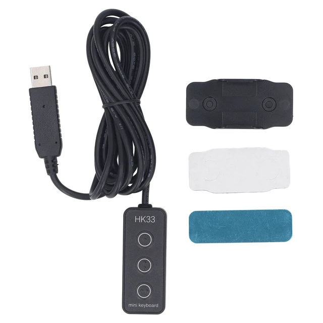 Alt view image 6 of 7 - USB Programmable Macro Keyboard, 2m Cable, Magnetic Mount (HK33 3 | Custom Mini Keypad with Braille Dots, ABS Build, 38 Character String Print, for OS X iOS, Office Gaming
