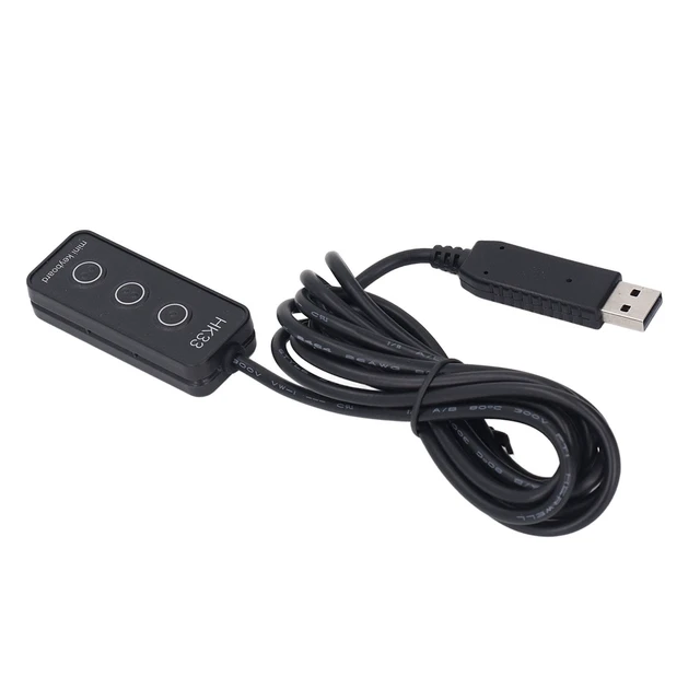 Alt view image 7 of 7 - USB Programmable Macro Keyboard, 2m Cable, Magnetic Mount (HK33 3 | Custom Mini Keypad with Braille Dots, ABS Build, 38 Character String Print, for OS X iOS, Office Gaming