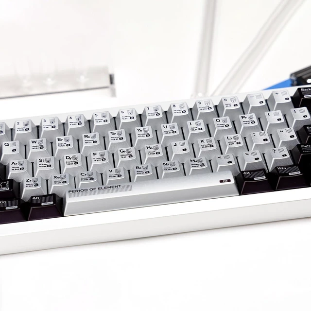 Alt view image 4 of 6 - Metallic Paint Texture Catalyst Mechanical Keyboard Keycap Customized Magnetic axis PBT Sublimation Original Height