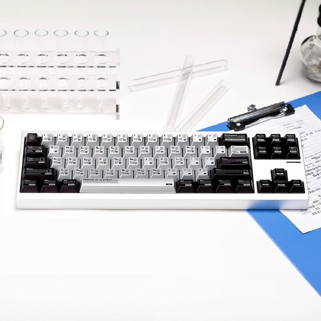Alt view image 2 of 6 - Metallic Paint Texture Catalyst Mechanical Keyboard Keycap Customized Magnetic axis PBT Sublimation Original Height