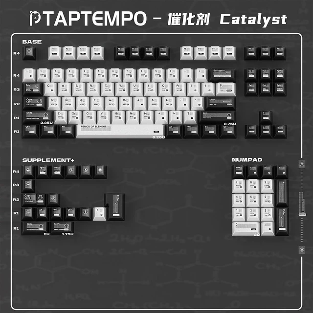 Alt view image 5 of 6 - Metallic Paint Texture Catalyst Mechanical Keyboard Keycap Customized Magnetic axis PBT Sublimation Original Height
