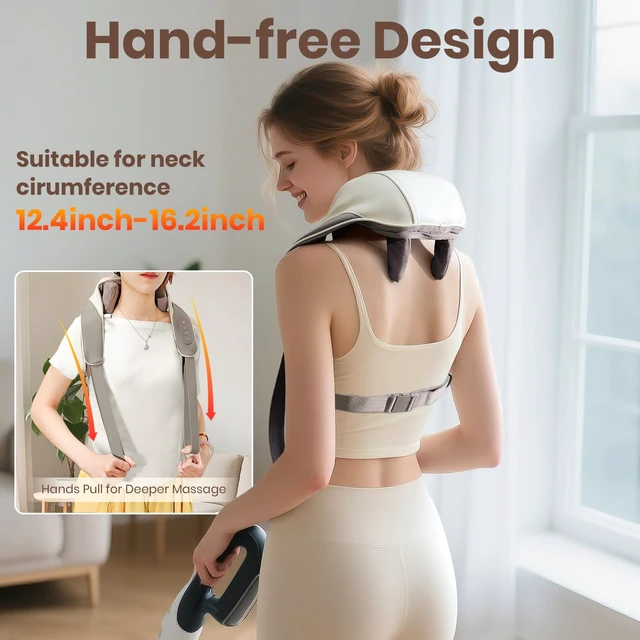 Alt view image 5 of 7 - Neck Massager for Pain Relief Deep Tissue with 2 Modes, 3 Speeds | Cordless, Ideal Gift for Friends Family Lover, 6D Neck and Shoulder Massager with 2 Modes & 3 Speeds, Home Office Travel