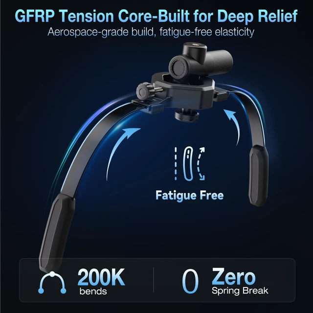 Alt view image 2 of 7 - Massage Gun Holder for Hard to Reach Areas. Relieve Muscle Pain in Shoulders, Upper Back, Lower Back, Legs. Compatible with Most Massage Guns. Unlock Full Body, Deep Tissue Relief