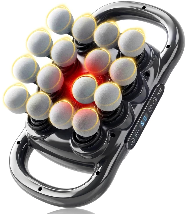 Main image of 16-Head Massage Gun Deep Tissue for Pain Relief Gym Home Use | 9 Speeds & 9 Models Electric Percussion Muscle Massager Relaxation for Back, Neck, Shoulders, Legs, Feet