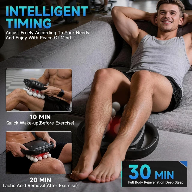 Alt view image 2 of 7 - 16 Head Massage Gun Deep Tissue,10/20/30Mins Electric Back Muscle Massager | Cordless Percussion Massager for Athletes,50KG Thrust,20 Levels 9 Modes Full Body Massager Tool Pain Relief & Recovery,Gym