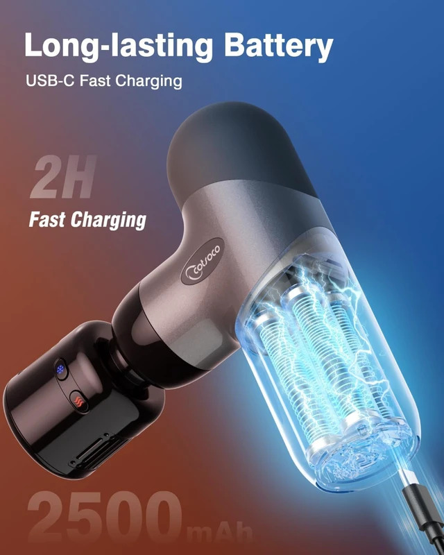 Alt view image 2 of 7 - Mini Massage Gun with Heat and Cold Therapy for Muscle Recovery, Pocket-Sized Deep Tissue Massager, Portable Percussion Massage Gun for Pain Relief, Fathers Day Dad Gifts