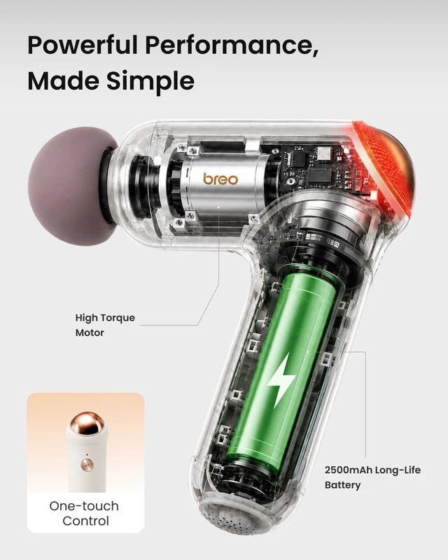 Alt view image 5 of 7 - Lucky7 Massage Gun with Heat,Deep Tissue Percussion | 3 Intensity levels and 113°F Heat for Pain relief Body Massager,Ultra-Quiet Portable Power,Gifts for Any Holiday