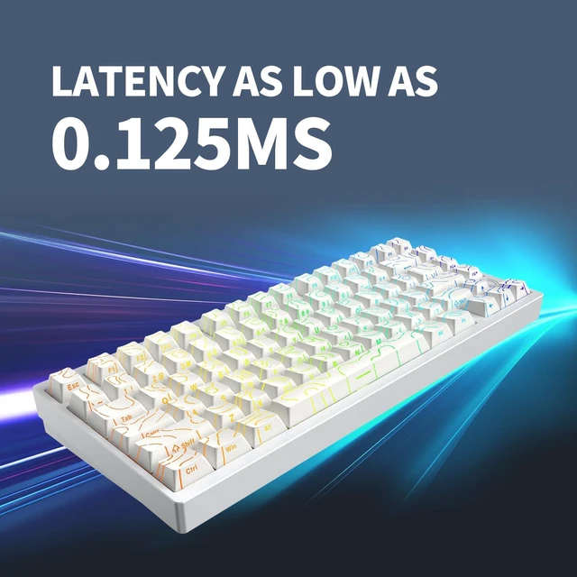 Alt view image 5 of 7 - MG75PRO 81 Keys Wired Magnetic Switch Mechanical Keyboard, Hall Effect, 8KHZ/ARGB/CNC Aluminum, Gasket Structure Gaming Keyboard(White)