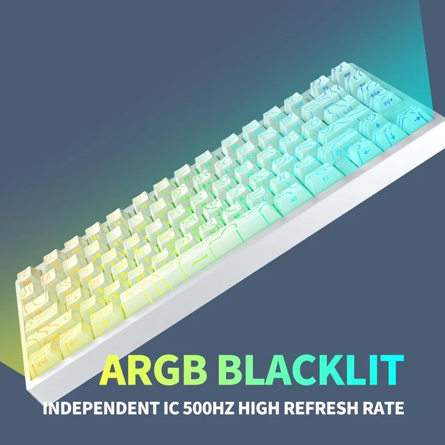 Alt view image 7 of 7 - MG75PRO 81 Keys Wired Magnetic Switch Mechanical Keyboard, Hall Effect, 8KHZ/ARGB/CNC Aluminum, Gasket Structure Gaming Keyboard(White)