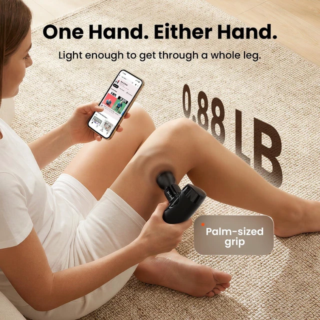 Alt view image 3 of 7 - M7 Plus Mini Massage Gun with Heat, FSA Eligible & HSA Approved Deep Tissue Percussion Massager for Back & Neck Stiffness - Portable, Quiet, Ultra-Lightweight
