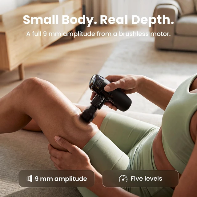 Alt view image 4 of 7 - M7 Plus Mini Massage Gun with Heat, FSA Eligible & HSA Approved Deep Tissue Percussion Massager for Back & Neck Stiffness - Portable, Quiet, Ultra-Lightweight