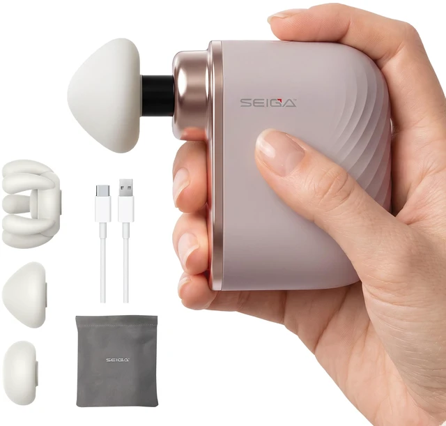 Main image of Mini Massage Gun, Deep Tissue Percussion Massager, 0.4 lb, Portable | Up to 4-Hour Runtime,Quiet(42 dB),Pressure-Responsive,3 Massage Heads,5 Speed Dual-Mode,Storage Bag,Back and Neck Massage