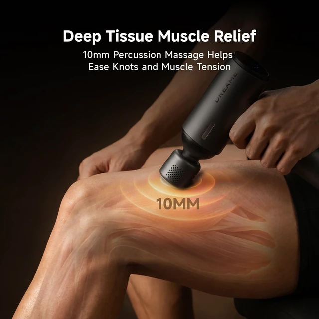Alt view image 2 of 7 - Massage Gun Deep Tissue Heat & Cold Massager for Body Pain Relief | Cordless Percussion Massager with Quiet for Muscle Recovery, Gift for Athletes, Men & Women, Portable for Gym, Office, Travel