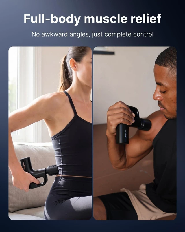 Alt view image 7 of 7 - Active Mini Thermacool Massage Gun with Heat and Cold, Thumb Loop | Portable Deep Tissue Back Massager with Loop Design for Easy Use, Carry Case, FSA Eligible HSA, Gift for Officers, Gym Lovers
