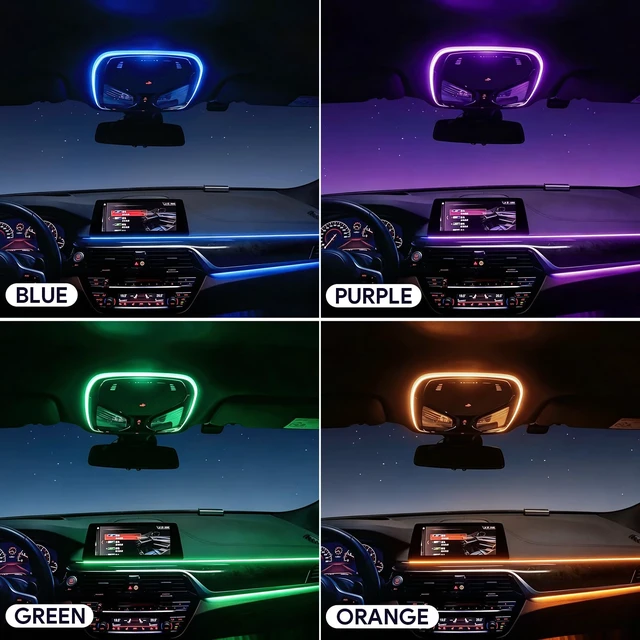 Alt view image 6 of 7 - LED Interior Ambient Light for BMW, Car Roof Reading Light Trim Ring, Sync with OEM Ambient Lighting, Multi-Color, for BMW 3 4 5 6 7 Series, X3 X4 X5 X6 X7, G20 G22 G30 G01 G05 (Style 1)