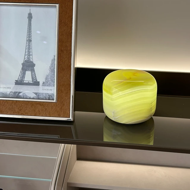 Alt view image 2 of 7 - Marble Lamp Table Lamp Unique Stone Lamp Touch Lamp Pat Lamp Type-C 3 Way Bedside Lamps Ambient Light Bedroom Night Stands Small Night Light Decorative LED Warm Portable Lamps Rechargeable