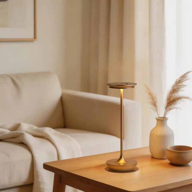 Alt view image 5 of 7 - LED Rechargeable Cordless Table Lamp Battery Operated Light 2P Bronze | Brightness Touch Portable Outdoor Waterproof Long-Lasting Light 3 level dimmable ambient light for Restaurant/Dining/Home