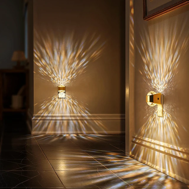 Alt view image 4 of 7 - Night Light, Gold Night Lights Plug into Wall 2Pack LED Projector | Soft White Night Light for Bedroom, Dimmable Brightness Dusk to Dawn Nightlight for Bathroom, Gaming Room, Home Decor