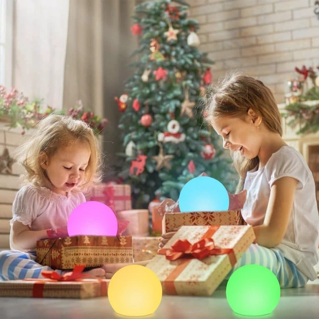 Alt view image 4 of 7 - LED Globe Orb Light, 6-in LED Light Up Ball, Cordless Glowing Orb for Kids | KEROVI Rechargeable Globe Lamp w/Remote, 16 Dimmable Color & 4 Mode, Waterproof Ambient Light for Bedroom