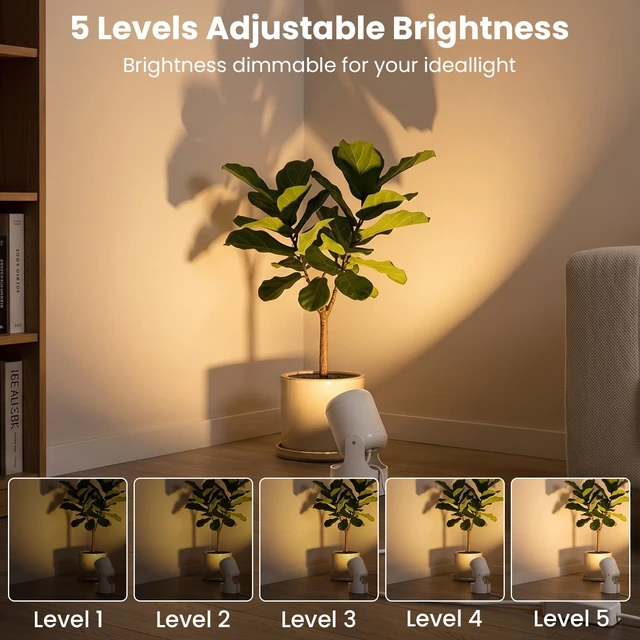 Alt view image 6 of 7 - Uplights Indoor 6W,16 Static Colors,4 Dynamic Modes,5Level Brightness | Spotlight Indoor with 2 Remote Floor Light Color Changing Christmas Decorations uplighting for Plant ,Pictur, Events 2 Pack