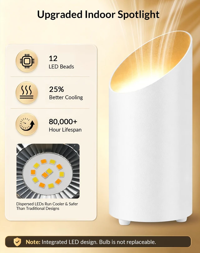 Alt view image 2 of 7 - 2 Pack Uplights Indoor Floor Can Lights, 3CCT with Remote, White | Uplighting Indoor, 3000K-6000K Dimmable, 6.5FT Plug Cord & Foot Switch, SpotLights Indoor for Home Accents, Plants, Artwor