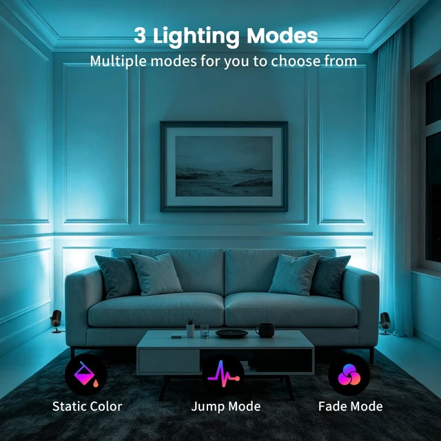Alt view image 5 of 7 - Uplights Indoor 2 Pack, Floor Can Light with 12 RGB Colors and 5 Color Temperatures, Adjustable Angle, Indoor Uplighting with Remote and Timer, Accent Spotlights for Bedroom Plants Art, Black