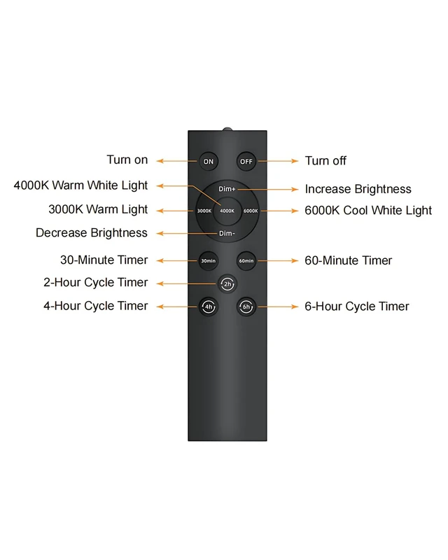 Alt view image 7 of 7 - 2 Pack Uplighting Indoor, LED Floor Can Lights with Remote and Timer, 3 Color Temps Dimmable Spotlight for Corner Sofa Plant Home Accent Lighting, 5.9 FT Plug Cord & Foot Switch, Black