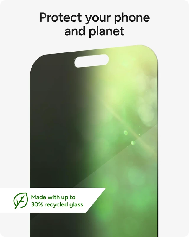 Alt view image 6 of 6 - Glass Elite Privacy iPhone 15 Screen Protector | 5X Stronger with Reinforced Edges, 2-Way Privacy Filter, Scratch & Smudge-Resistant Surface, InvisibleShield, Easy to Install