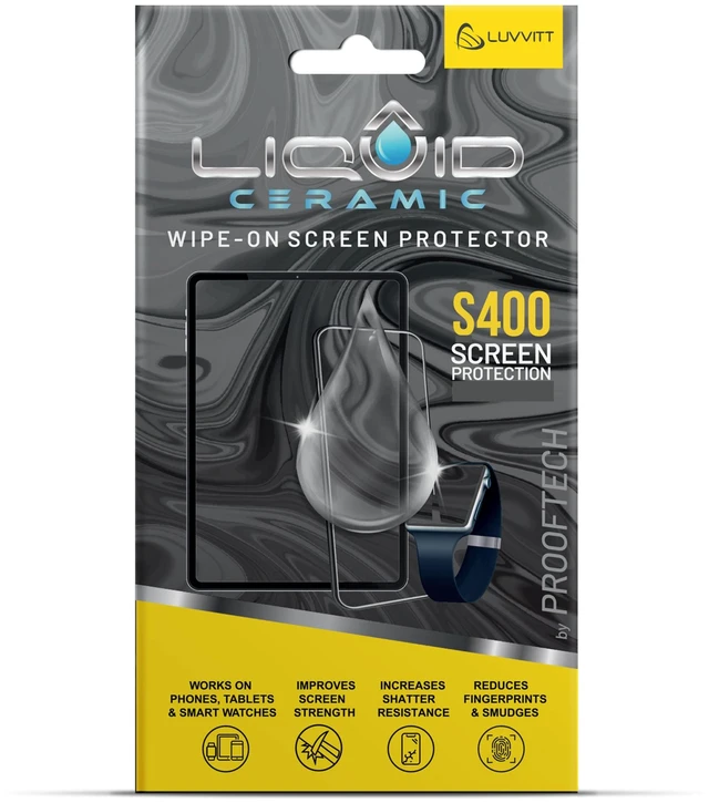 Main image of Glass Screen Protector With $400 Coverage | Scratch and Shatter Resistant Wipe On Nano Protection for All Phones Tablets and Smart Watches - Universal Fit