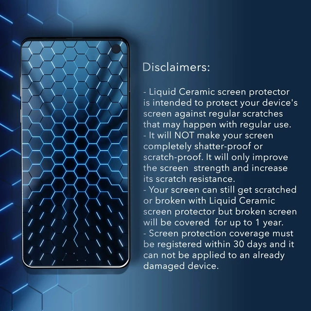 Alt view image 6 of 6 - Glass Screen Protector With $400 Coverage | Scratch and Shatter Resistant Wipe On Nano Protection for All Phones Tablets and Smart Watches - Universal Fit