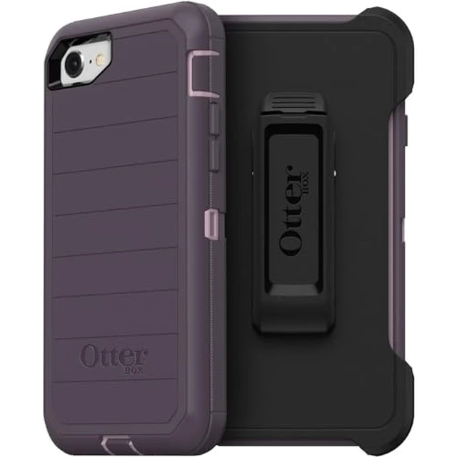 Alt view image 4 of 4 - Defender Series Case for iPhone SE (3rd and 2nd gen) and iPhone 8/7 - Purple Nebula (Winsome Orchid/Night Purple)