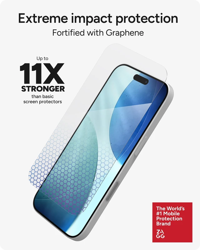 Alt view image 3 of 7 - XTR5 Glass Screen Protector for iPhone 17 | Blue Light Protection, 11X Stronger, Anti-reflective Tech, Vibrant Color & Touch Sensitive Tempered Glass, Easy To Install