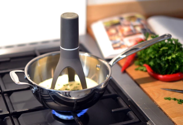 Alt view image 2 of 5 - Stirr - The Unique Automatic Pan Stirrer - Longer Nylon Legs, Grey