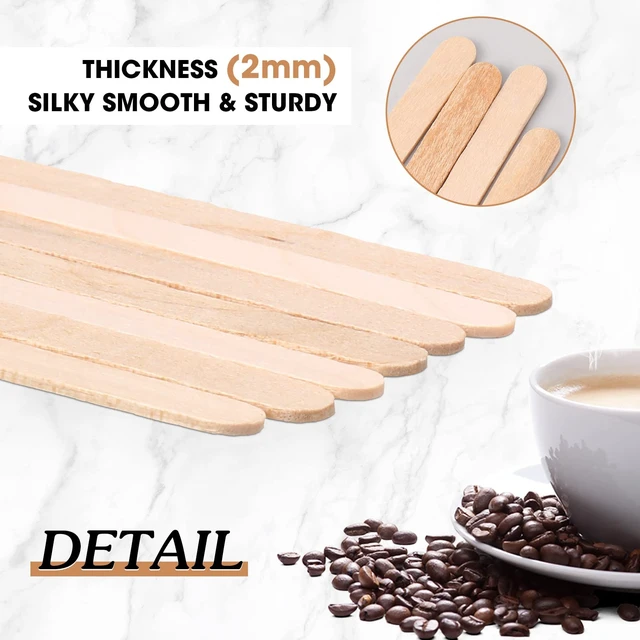 Alt view image 4 of 6 - 3000 Pcs Wooden Coffee Stirrers Disposable Stir Sticks, 7.5 Inch | Birch Wood Coffee Stirring Sticks, Coffee Bar Supplies for Daily Use, for Hot Chocolate Tea Cocktail Beverages Drinks Stirrer