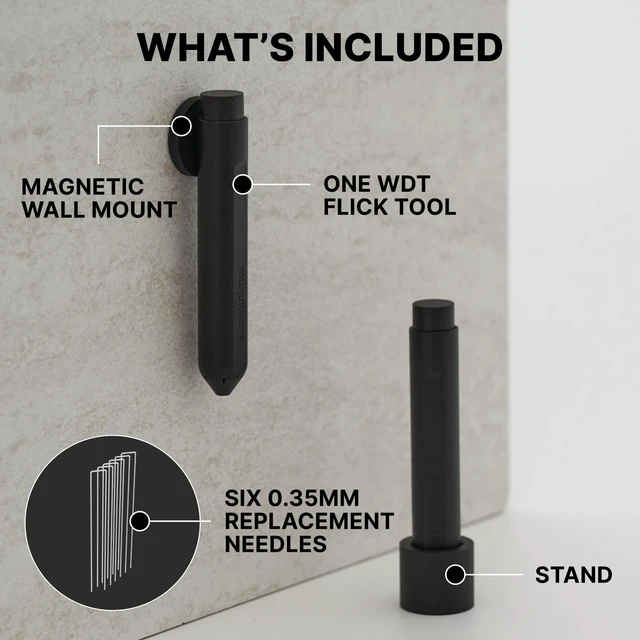 Alt view image 5 of 6 - Flick WDT Espresso Distribution Tool - Retractable Needle Tamper | Barista stirrer tool, coffee & espresso machine parts, includes two sets of replacement needles and base, magnetic release