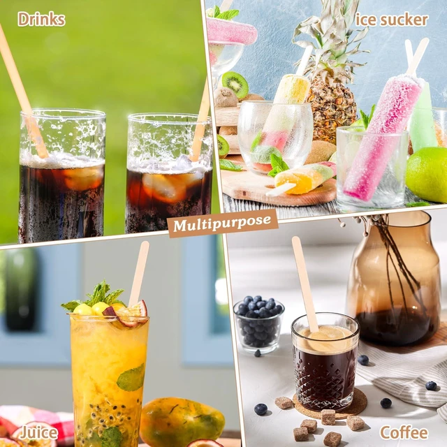 Alt view image 6 of 6 - 3000 Pcs Wooden Coffee Stirrers Disposable Stir Sticks, 7.5 Inch | Birch Wood Coffee Stirring Sticks, Coffee Bar Supplies for Daily Use, for Hot Chocolate Tea Cocktail Beverages Drinks Stirrer