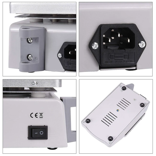 Alt view image 5 of 7 - Magnetic Stirrer Hot Plate Mixer 1000ml Stirring Capacity 5 x 5 inch Max 520°F Hotplate and 100-2000 RPM Stirrer, Stirring Bar & Support Stand Included
