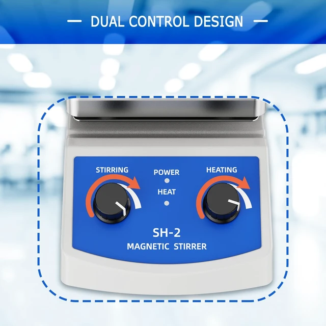 Alt view image 7 of 7 - Magnetic Stirrer Hot Plate w/Stir Bar,100-2000rpm Magnetic Hotplate Stirrer | Max Adjustable 180W Heating Power Hot Plate Stirrer, Max 520 Hot Plate with Magnetic Stirrer