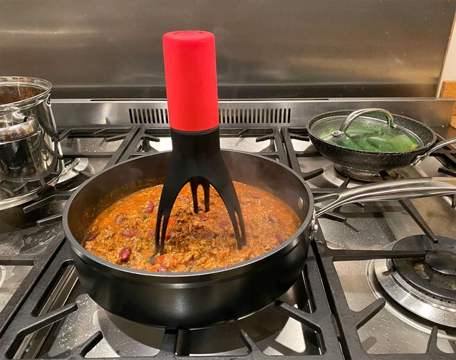 Alt view image 2 of 5 - Stirr - The Unique Automatic Pan Stirrer - With LED Speed Indicator, Red