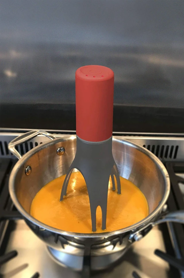 Alt view image 3 of 5 - Stirr - The Unique Automatic Pan Stirrer - With LED Speed Indicator, Red