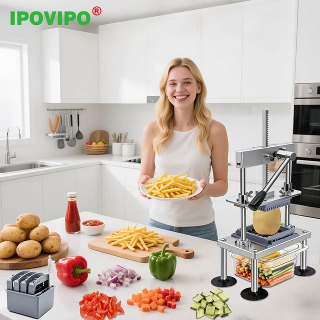 Alt view image 2 of 6 - French Fry Cutter for Potatoes Vegetable Onion Food Tomato Chopper