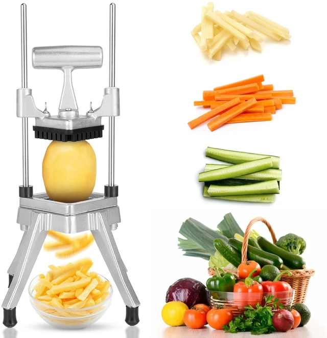 Main image of Commercial Vegetable Chopper Fruit Dicer Manual Food Cutter 3/8" | Commercial Onion Chopper, 420 Stainless Steel Vegetable Fruit Cutter Machine, Manual Food Chopper, For Home Or Commercial Use