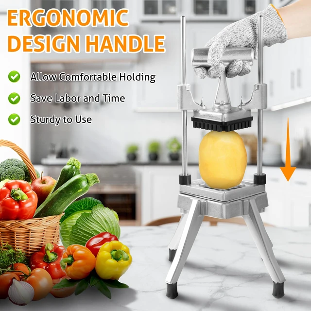 Alt view image 4 of 7 - Commercial Vegetable Chopper Fruit Dicer Manual Food Cutter 3/8" | Commercial Onion Chopper, 420 Stainless Steel Vegetable Fruit Cutter Machine, Manual Food Chopper, For Home Or Commercial Use