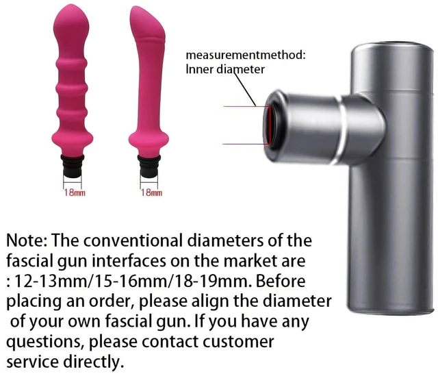 Alt view image 4 of 5 - Massage Gun Attachments,Silicone Massage Gun Heads,Deep Tissue Percussion Trigger Point Massage Replacement Head, Plug and Play Comfort Tools (Color : B, Size : 12MM-13MM)