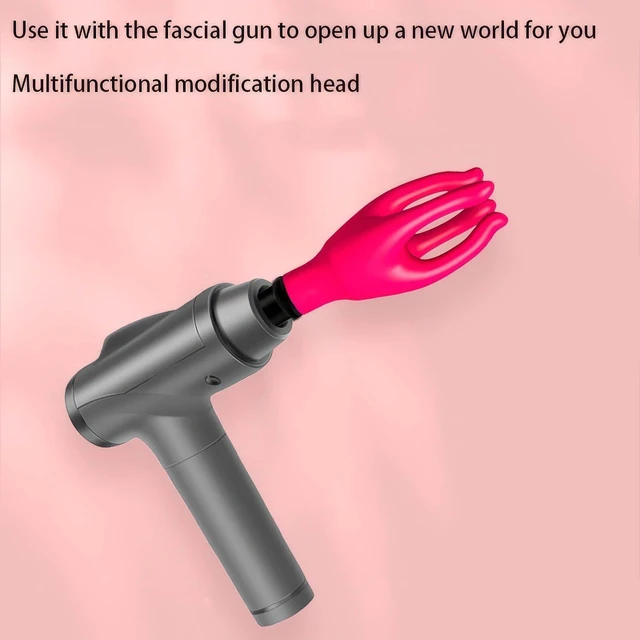 Alt view image 3 of 4 - Massage Gun Attachments,Silicone Massage Gun Heads,Deep Tissue Percussion Trigger Point Massage Replacement Head, Plug and Play Comfort Tools (Color : F, Size : 15MM-16MM)